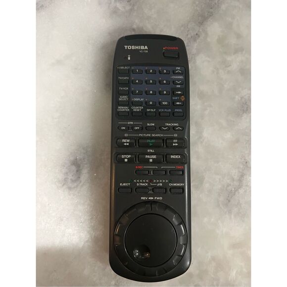 Toshiba VC-758 Remote Control Genuine OEM VCR VHS Player Tested Works FAST SH - Picture 1 of 9